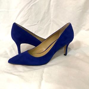 Ann taylor blue suede heel